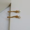 Eclat White Golden Earrings