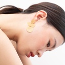 Venus Triple Oval Golden Earrings