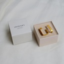 Lignis Wide Golden Earrings Large