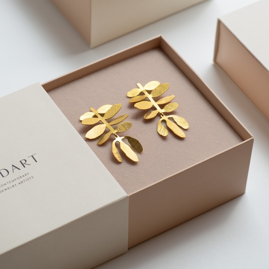 Silvela Golden Earrings Large