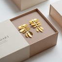 Silvela Golden Earrings Large