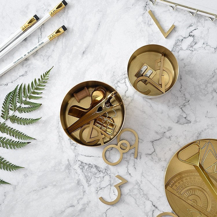 Storage mini, Brass, set of 2 sizes