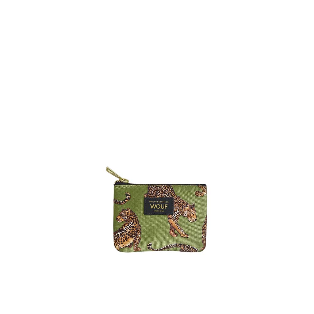 Olive Leopard Small Pouch