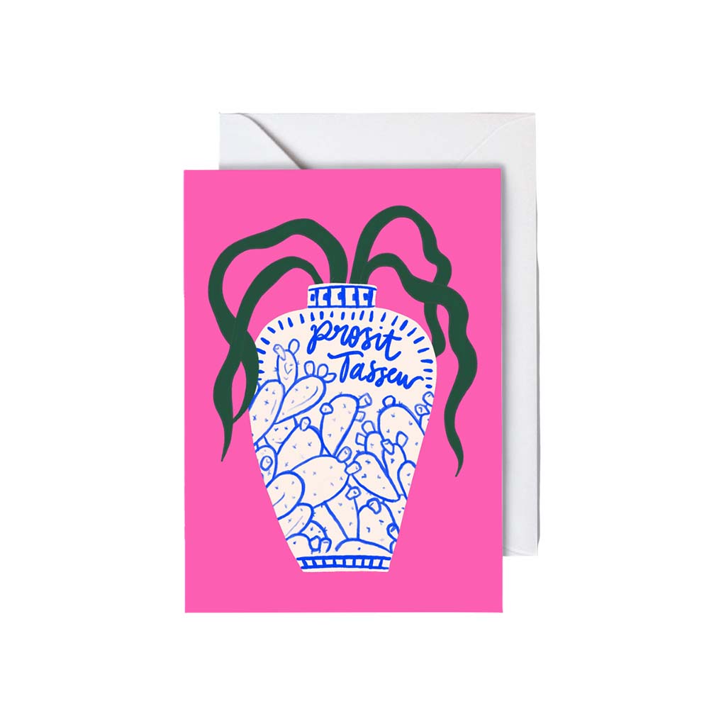 Prosit Tassew-Vase, Greeting Card