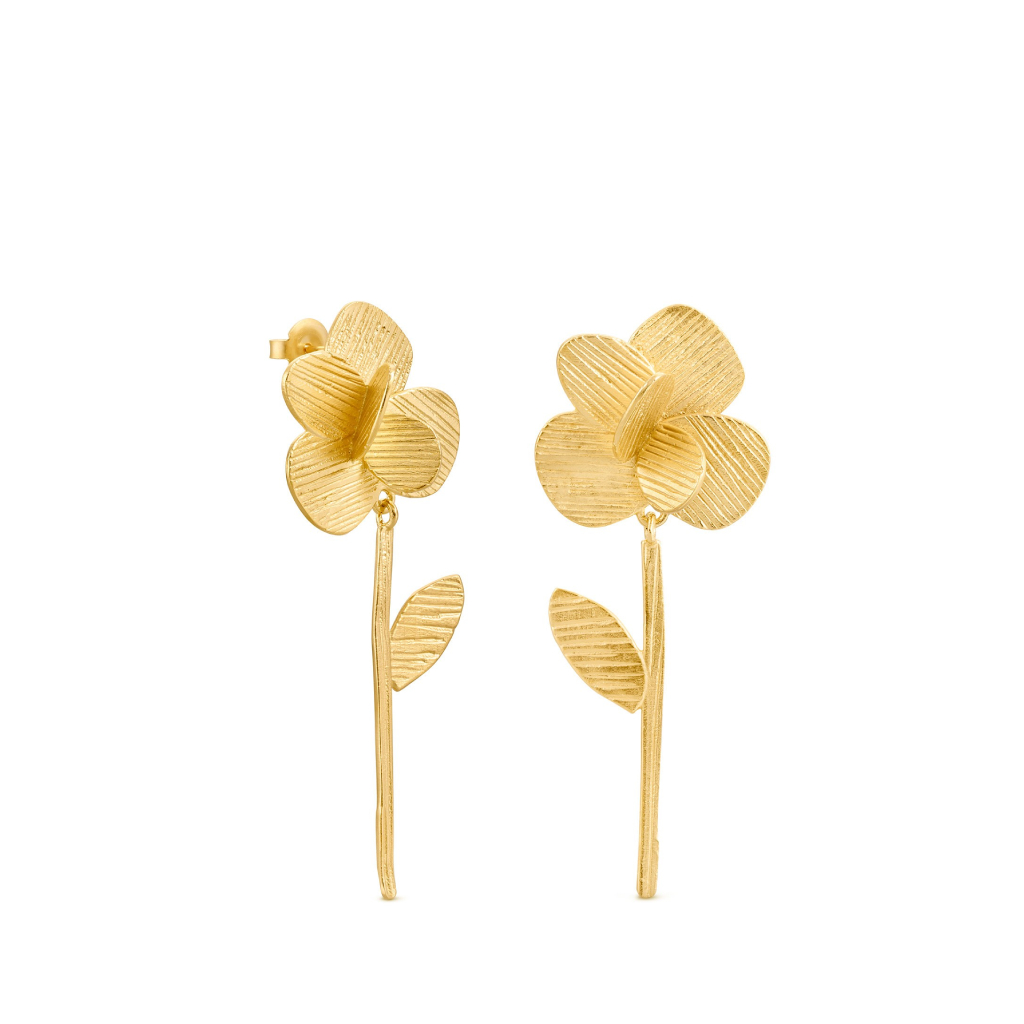 Pampalonia Golden Long Earrings