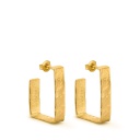 Lignis Wide Golden Earrings Large