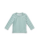 Noah Swim Tee: Stripe: Peppermint/White