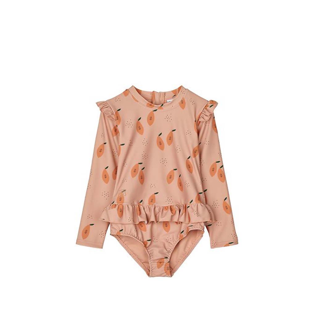 Sille Swim Jumpsuit - Papaya/ Pale Tuscany