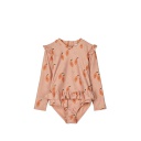 Sille Swim Jumpsuit - Papaya/ Pale Tuscany