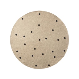 [HDFM14101] Jute Carpet - Black Dots