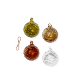 [SDFM01501] Twirl Ornaments M - Set of 4
