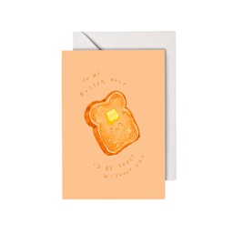 [STPS05400] Butter Half Toast, Greeting Card