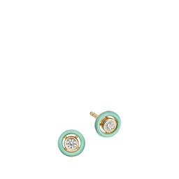 [FSAC18100] Cirque Earrings Stud Enamel, Green