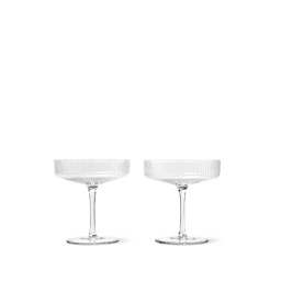 [TWFM05100] Ripple Champagne Saucers - Set of 2