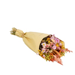[HDFL03501] Dried Flowers Field Bouquet Medium - Sunny Delight
